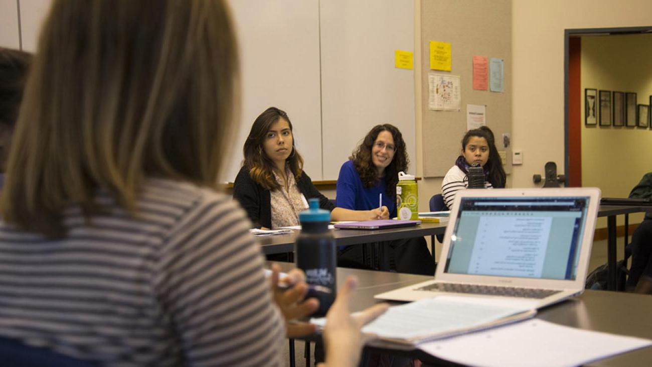 In class with Professor Gilda Ochoa